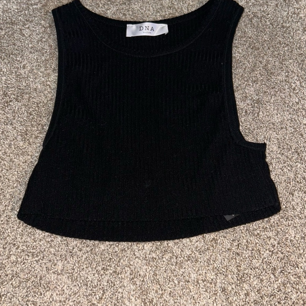 Black DNA Crop Top